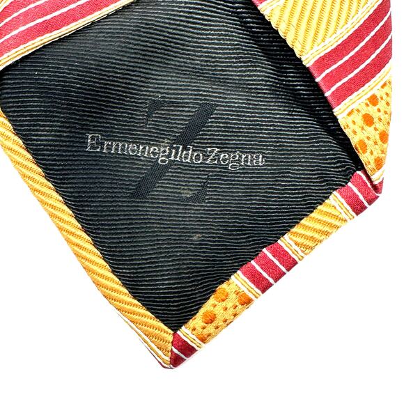 Ermenegildo Zegna Striped Silk Blend Tie - Picture 3 of 4
